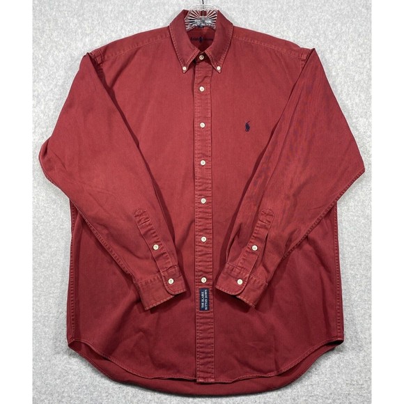 Ralph Lauren Blaire Mens Medium Long Sleeve Shirt XL Blue Label Pony Button Down - Picture 1 of 14